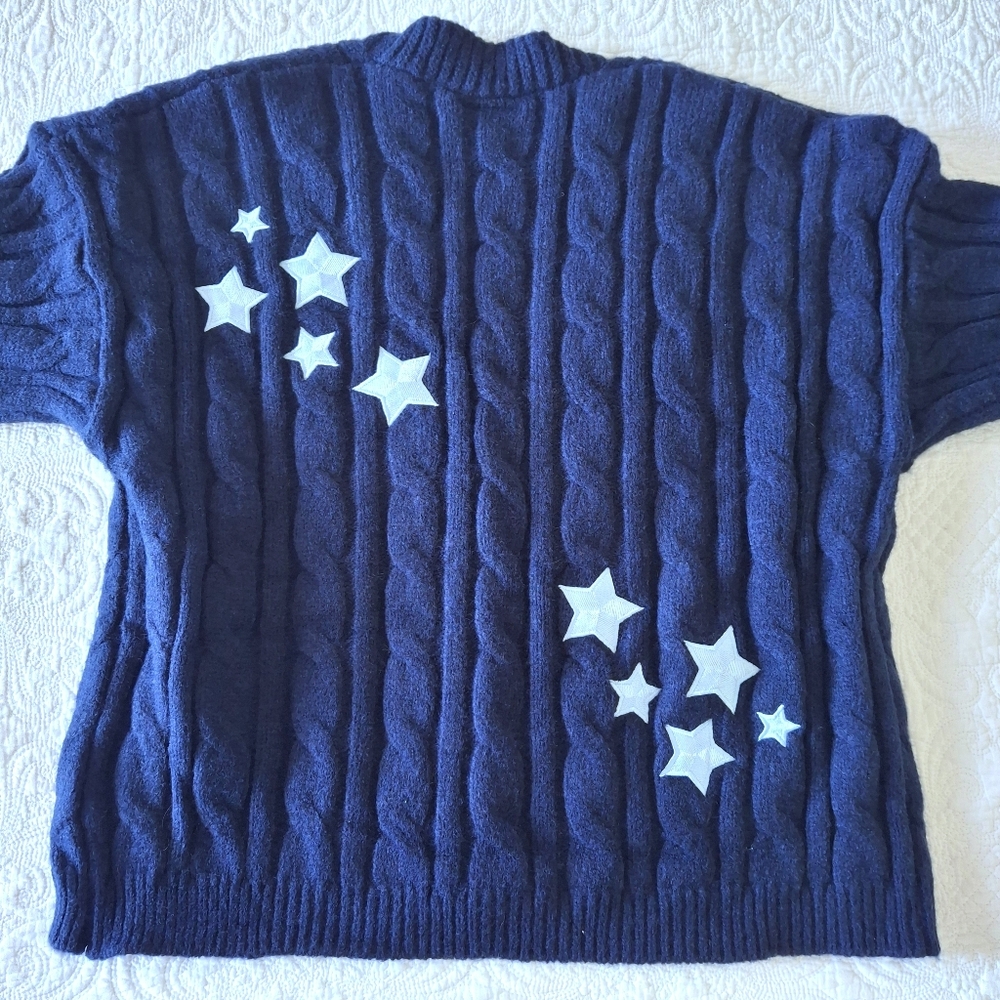 Taylor Swift Cardigan Midnights Stars Navy Blue M/L - Picture 7 of 9